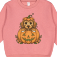 thumbnail image 3 of Inktastic Halloween Goldendoodle Pumpkin Toddler Sweatshirt, 3 of 4