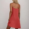 thumbnail image 4 of Nightgowns for Women Comfy Nightdress Cozy Sleepwear Front Pleated Spaghetti Strap Mini Dresses with Pockets, 4 of 5