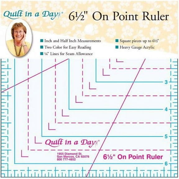 6 1/2 On Point Ruler by Quilt in a Day
