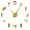 Gold,27inch, variant on Framless Male Barber Shop Acrylic Simple 3D DIY Wall Clocks Hair Stylist Hair Salon Decor Quiet Sweep Mirror Effect Clock Watch(Black,27inch)