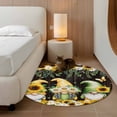 thumbnail image 2 of Round Rugs 3Ft, Spring Gnomes Round Area Rug Washable Indoor Throw Carpet, Farmhouse Botanical Sunflowers Wooden Grain Small Non Slip Circle Rug for Bedroom Living Room Home Decor Aesthetic, 2 of 8