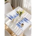 thumbnail image 5 of Navy Blue Placemats Set of 6, Summer Botanical Leaves Watercolor Placemats for Dining Table, Place Mats for Kitchen Tabletop, Waterproof Wipeable Dining Table Mats Set, 5 of 9