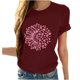 thumbnail image 2 of Fiudx Tops para Mujer Blusa de Manga Corta con Estampado de Moda para Mujer, Divertida Camiseta con Cuello Redondo, 2 of 4