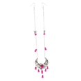 thumbnail image 4 of de cadena para la frente de , s para el cabello, borla de cristal para el cabello Rosa Colco Joyas para la frente para mujer, 4 of 7