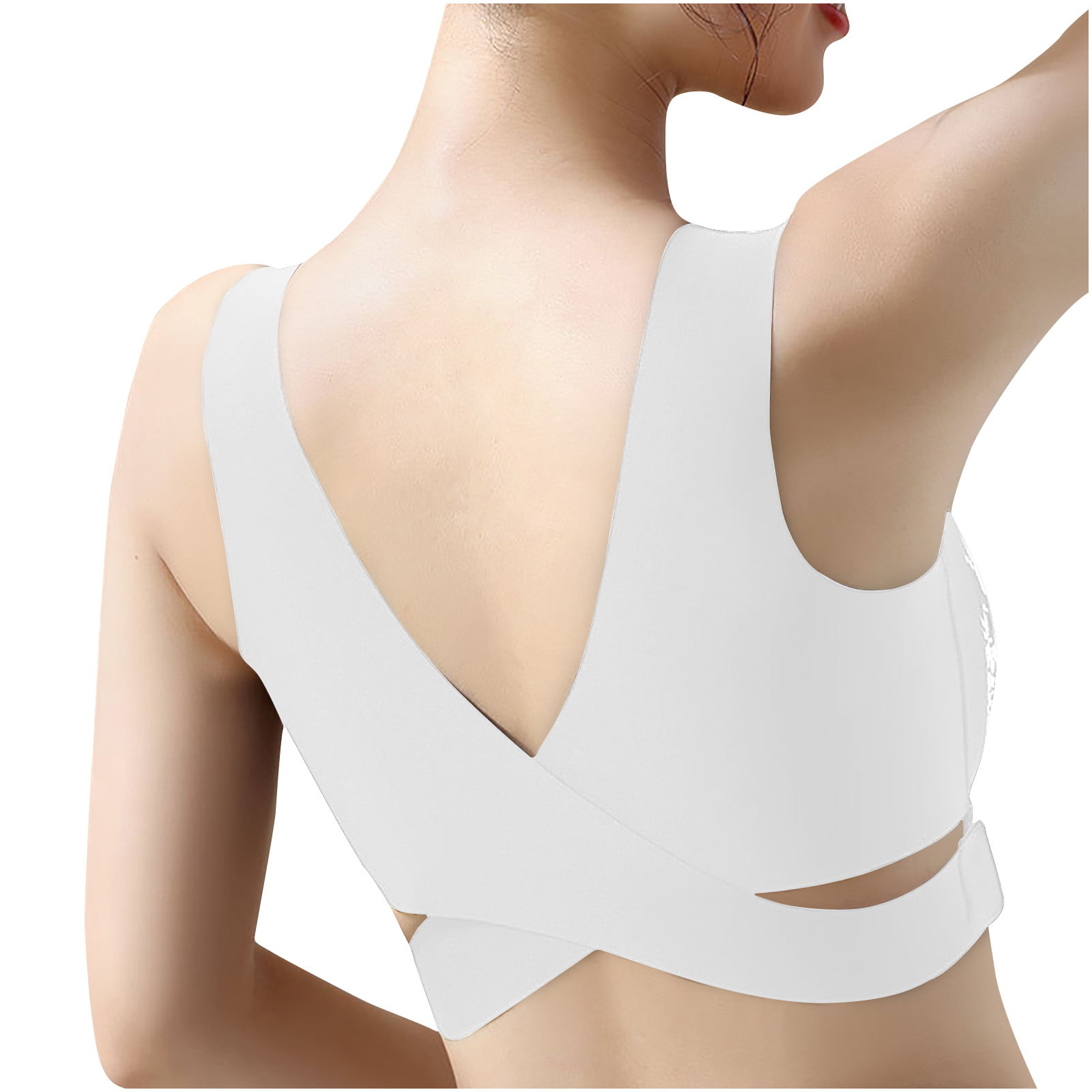 REORIAFEE Womens Bras Removable Shoulder Strap Daily Comfort Bra Summer  Cute Bras White XXXXXL 