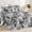 Grey Black Sketch Butterfly, variant on Flymme Blue Butterfly Queen Sheet Set, 4 Pieces Soft Bedding Queen Sheet Set,Breathable and Cooling Sheets for Bedroom Guest Rooms,Dorms