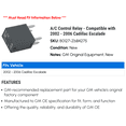 thumbnail image 2 of A/C Control Relay - Compatible with 2002 - 2006 Cadillac Escalade 2003 2004 2005, 2 of 2
