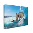 thumbnail image 3 of Stupell Industries Animals Riding Ocean Waves Surfing Elephant Cat Dog Graphic Art Gallery Wrapped Canvas Print Wall Art, Design by Nobleworks, 3 of 5