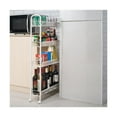 thumbnail image 4 of Ktaxon 4-Tier Rolling Cart, Slim Utility Cart with Wheels, Storage Rolling Trolley for Kitchen, Office, Bathroom, Living Room, 4 of 5
