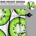 thumbnail image 5 of Kiwi Fruit Kitchen Curtains Set Tier and Valance, Cute Green Kiwi Slices Pattern with Kawaii Cartoon Print, Natural Tropical Aesthetic Drapes for Kiwi Lover Kitchen or Dining Room Decor, 5 of 6