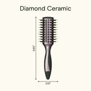 Conair Diamond Ceramic Large Vented Round Hairbrush, Heat-Activated Technology