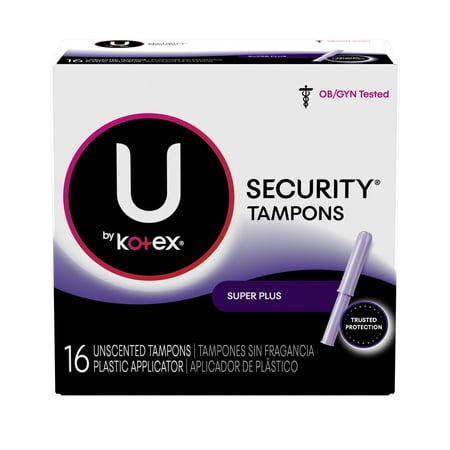 tampons kotex plus super interactive absorbency unscented count security tour walmart