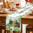 thumbnail image 5 of St. Patrick's Day Table Runner - 120 Inch Long Lucky Shamrocks Boots Books Green Plants Cotton and Linen Blended Dress Scarves Farmhouse Table Runner for Kitchen Dining, Coffee Table, 13" x 120", 5 of 8