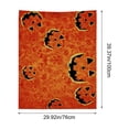 thumbnail image 3 of BiFandian Halloween Pumpkin Print Fleece Throw Blanket, Ultra-Soft Flannel Lightweight Pumpkin Couch Blanket, Halloween Decorative Soft Plush Throw for Halloween Party Sofa Bed Home Decor, 3 of 6