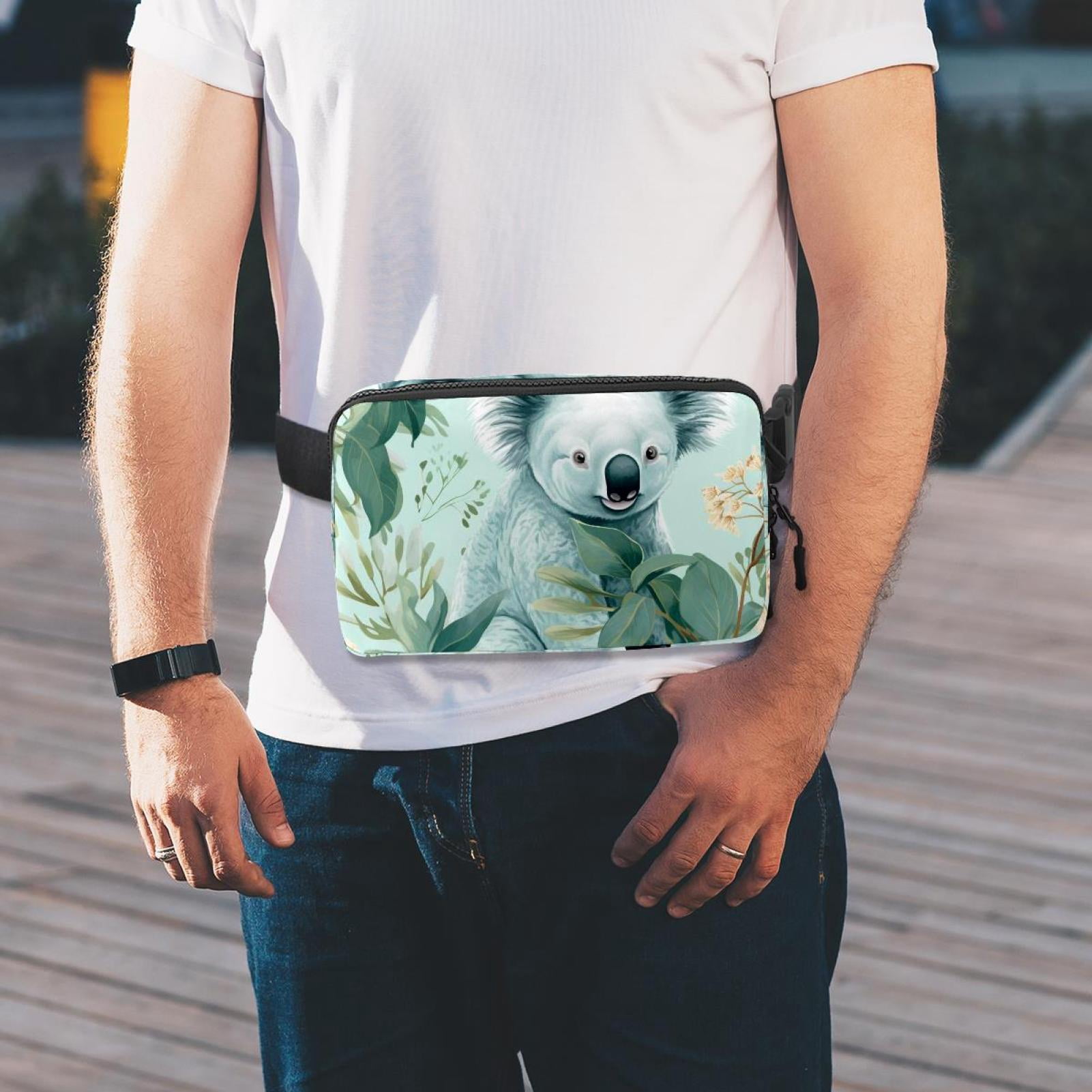 Koala Lightweight, Adjustable Fanny Packs with Extension Strap - Unisex Sling Bag Money Belt