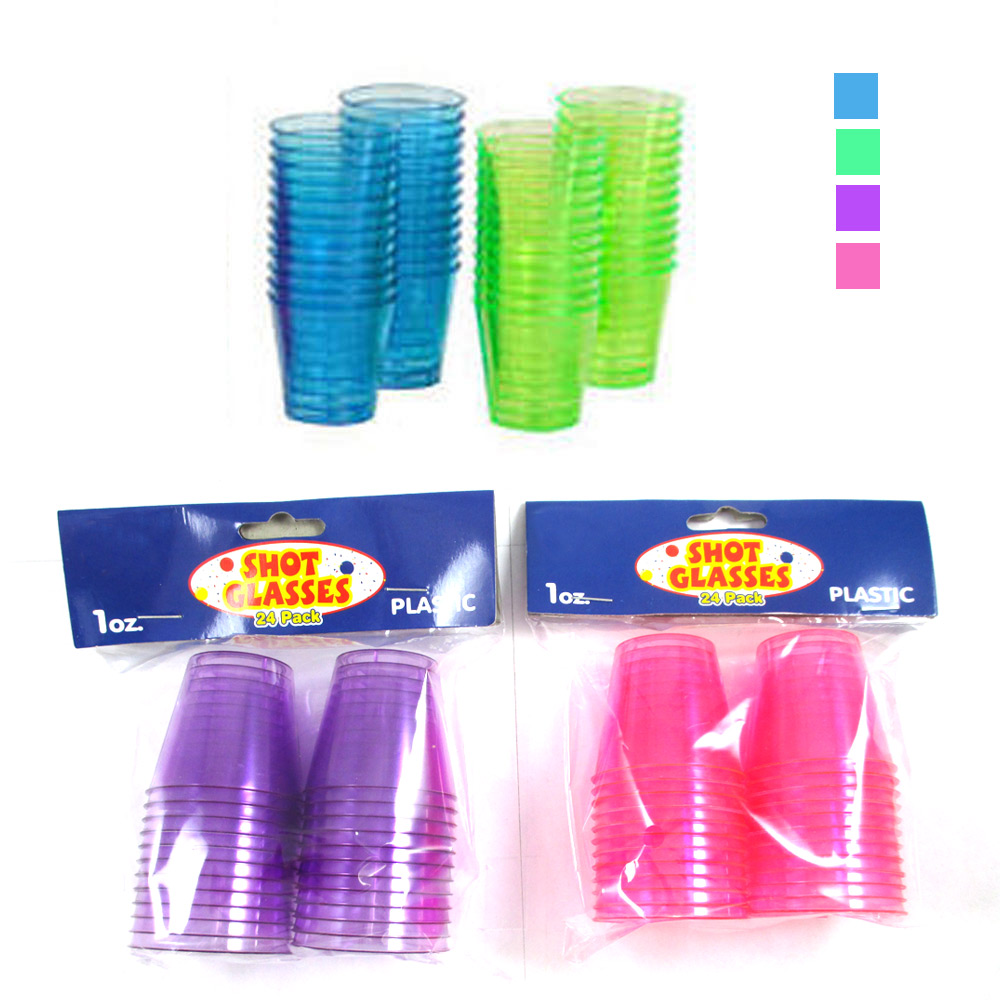 20 Shot Glasses Hard Plastic 1 Oz Mini Wine Glass Party Cups Barware