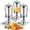 3, variant on 2 Pcs 2 Gallon Drink Dispensers for Parties, Beverage Dispenser with Stand, Stainless Steel Hot Cold Juice Dispenser with Centre Ice Core and Drip Trays for for Beer, Water Lemonade