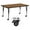 Oak, variant on Flash Furniture Wren Mobile 30''W x 72''L Rectangular Oak Thermal Laminate Activity Table - Height Adjustable Short Legs