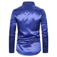 thumbnail image 4 of LIUJUNSHOP German Carnival Mens Glitter Dress Shirt Hot Stamped Party Dance Top Blue M, 4 of 4