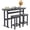 gray, variant on 3 Pcs HDPE Outdoor Bar Set of 2 Includes Bar Height Table and Chairs, Patio Bar Stools Set for Bistro, Poolside, Backyard, White