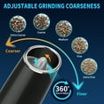 thumbnail image 4 of Ocalpur Electric Pepper and Salt Grinder Set, Adjustable Coarseness, One Hand Automatic Operation, Battery Powered with LED Light & 2 Utility Brushes for Home Kitchen BBQ, 4 of 8