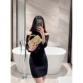 thumbnail image 5 of Women’s Gold Metallic Clutch Purse, Evening Bag with Sculptural Ring Handle, 5 of 10