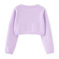 thumbnail image 7 of Ruyang Girls Cropped Cardigan Sweaters Cute Knit Sweater Kids Long Sleeve Ruffle Trim One Button Shawl Warm Trendy Coat, 7 of 7