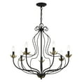 thumbnail image 4 of 42907-04 Livex Lighting Katarina - 7 Light Chandelier In Transitional Style-26 Inches Tall and 28 Inches Wide-Black/Antique Brass Finish, 4 of 8