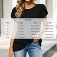 thumbnail image 3 of Cmfcve Tops for Women Pleated Puff Short Sleeve Crew Neck Summer Blouses Casual Loose Fitted Twist Front T Shirts, 3 of 7