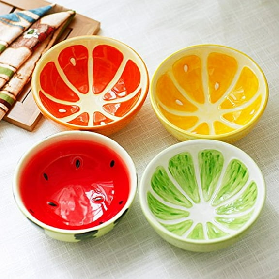 Set of 4 High Quality Ceramic Fruit Bowls
