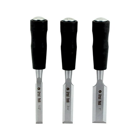 Great Neck 1 in. W Forged Steel Wood Chisel Set 3 pk