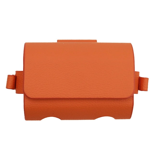 Eigraketly Bolsa de almacenamiento elegante y espaciosa para equipo de golf, material de cuero para descanso, bolsa de pelota de gran capacidad Ropa Deportiva, Zapatos naranja
