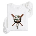 thumbnail image 5 of Camo Baseball Unisex Sweatshirt Camouflage Sports Pride Pullover for Adults, Teens & Kids White Sweatshirt Adult X-Large, 5 of 7
