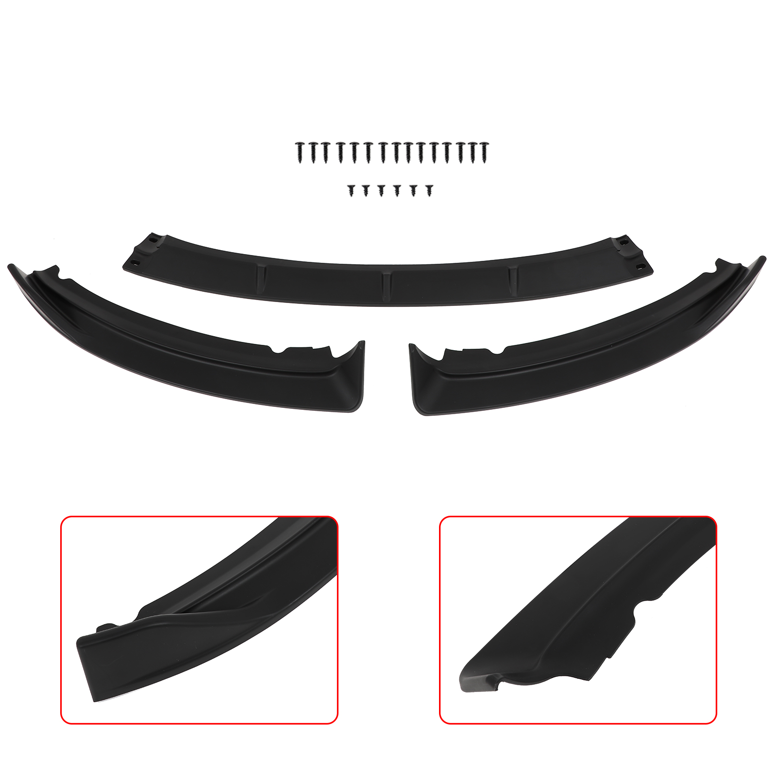 Glossy Black Front Bumper Lip Spoiler For 2017-2018 Ford Fusion – PP Body Kit, JDM Style Chin Splitter