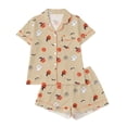 thumbnail image 3 of IMENGL Halloween Pajamas Set for Women Soft Short Sleeve Graphic Nightwear Loungewear Comfy Womens Pajama Sets,S-XXXL, 3 of 7