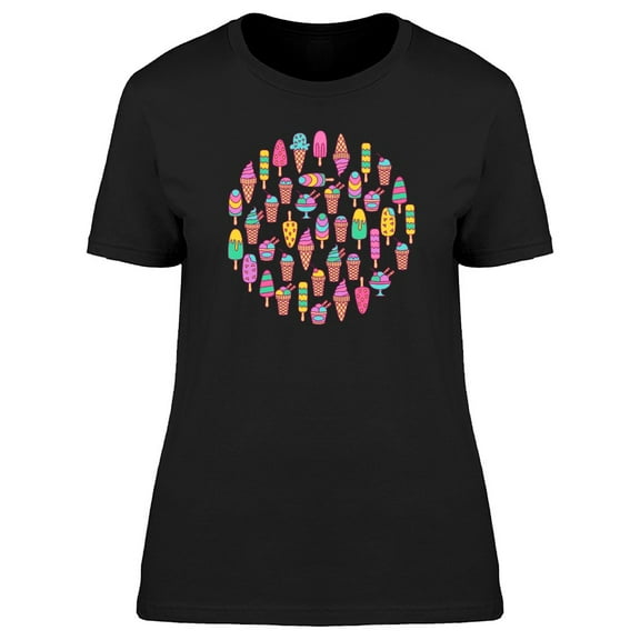 Cute Colorful Ice Cream Collage Tee Women's -Image by Shutterstock