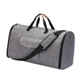 thumbnail image 1 of Bolso de lona, ​​bolso de viaje para traje, bolso de mano para ropa, bolso de hombro ligero para hombres, bolso de viaje de gran capacidad resistente Gris, 1 of 10
