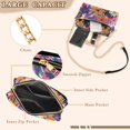 thumbnail image 3 of FORMRS Women Crossbody Purse with Chain Strap Vegan Leather Shoulder Handbag, Colorful Painted Flowers Pattern, 3 of 7