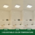 thumbnail image 4 of Akicon Bathroom Exhaust Fan with Light, 80CFM 2.0 Sones, 15W Dimmable 3CCT LED, 3.5W Nightlight, Square Ceiling Vent Fan for Home, White, 4 of 17
