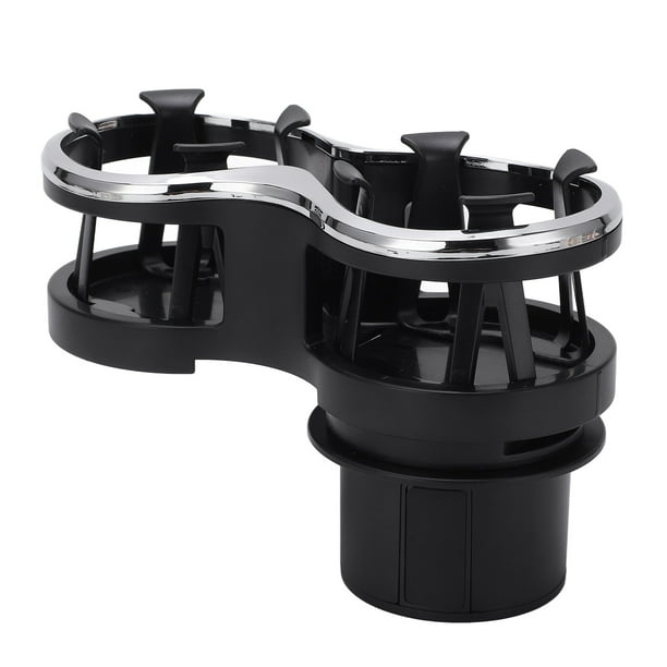 Cup Holder Extender, Black 2 In 1 Drink Organizer Thick Plug And Play