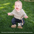 thumbnail image 3 of Mustard Babeehive Goods Beaded Wooden & Silicone Pacifier Clip | Perfect Blend of Fashion and Functionality | Natural Wood Rings and Soft Silicone Beads | Gentle on Gums, Teeth and BPA-Free, 3 of 8