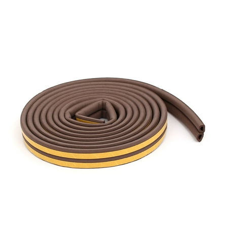 2.5M 8.2 Feet EPDM Foam Rubber D Type Weatherstrip Seal Strip Brown 2pcs
