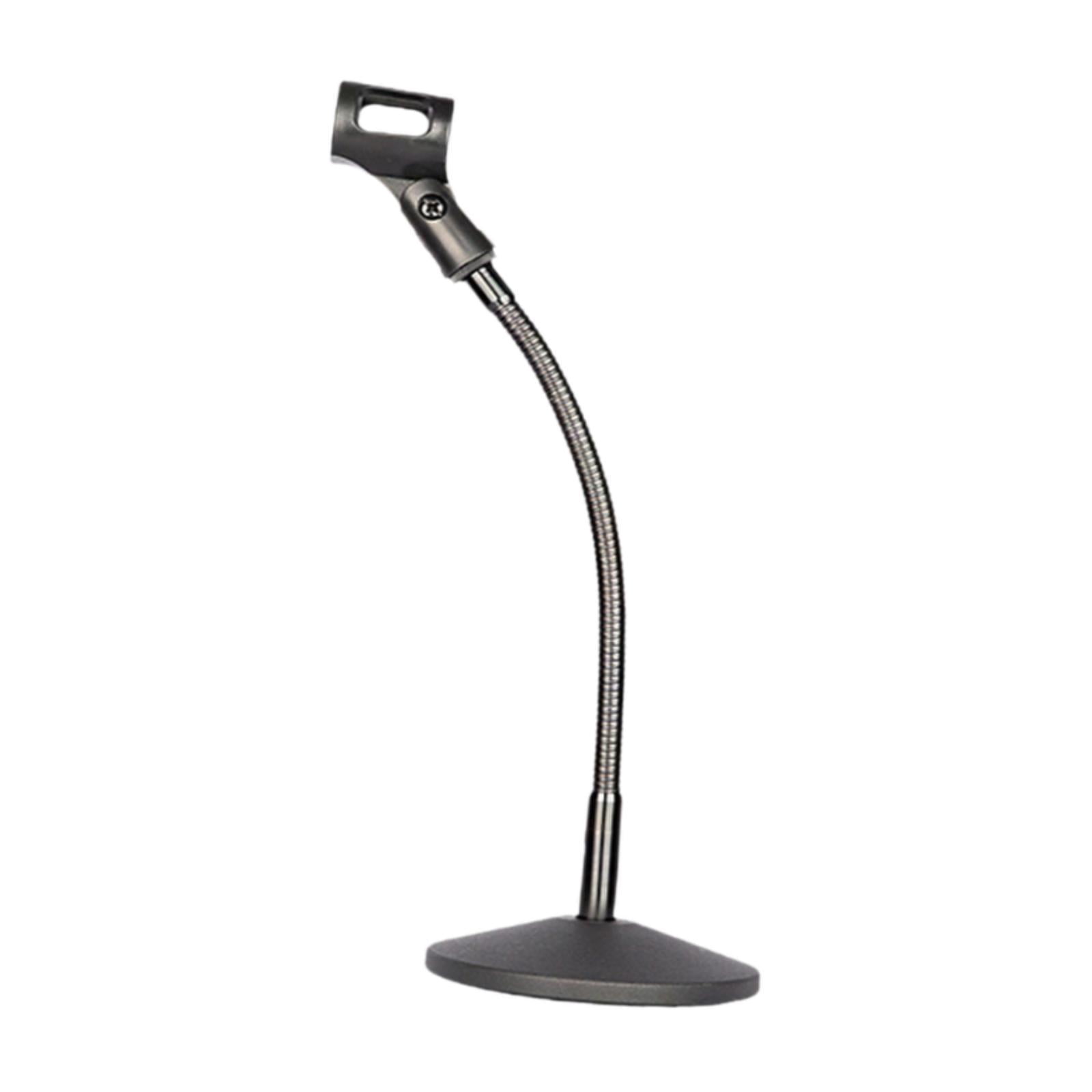 Table Mic Stand Flexible Gooseneck Desktop Metal Construction for Lectern Studio Gaming Podcast Broadcast Use