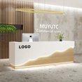 thumbnail image 4 of Luxury Club Reception Desks Counter Luxury Cashier Futuristic Reception Desks Standing Mostrador Recepcion Minimalist Furniture My Lux Decor Round, 4 of 8