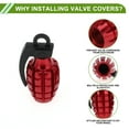 thumbnail image 6 of Unique Bargains 4 Pcs Tire Valve Stem Caps Decorative Grenade Shape Tyre Valve Dust Covers Aluminum Alloy Plastic  Red 36.5mm, 6 of 7