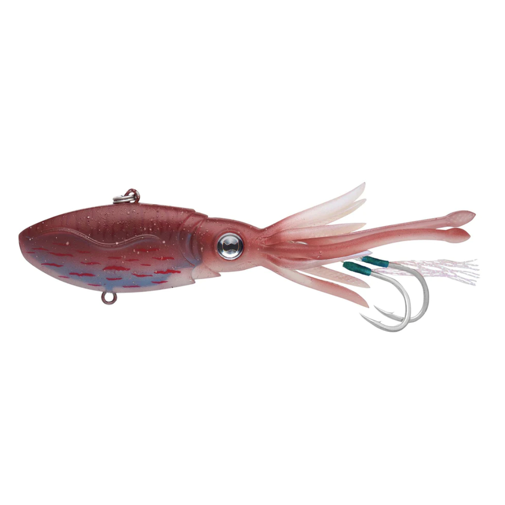 Cali Red, variant on Nomad Squidtrex Vibe Aqua Ghost, 110mm Jigs