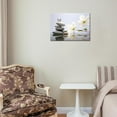 thumbnail image 4 of Zen Stone Canvas Wall Art Spa Stone with White Flower and Butterfly Picture Bathroom Wall Art Modern Spa Artwork for Spiritual Yoga Room Bedroom Picture Wall Decor, 4 of 6