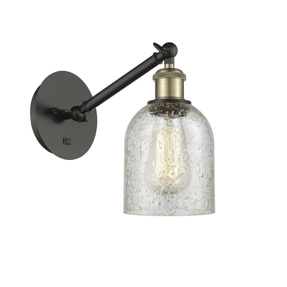 317-1W-BAB-G259-LED-Innovations Lighting-Caledonia - 1 Light Wall Sconce In Industrial Style-11.38 Inches Tall and 5.3 Inches Wide Black Antique Brass