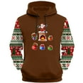 thumbnail image 4 of Lopecy-Sta Men's Long Sleeve Tops Casual Christmas Sweatshirts Cute Santa Claus and Elf Novelty Hooded Holiday Pullover Sweatshirts for Men, 4 of 5
