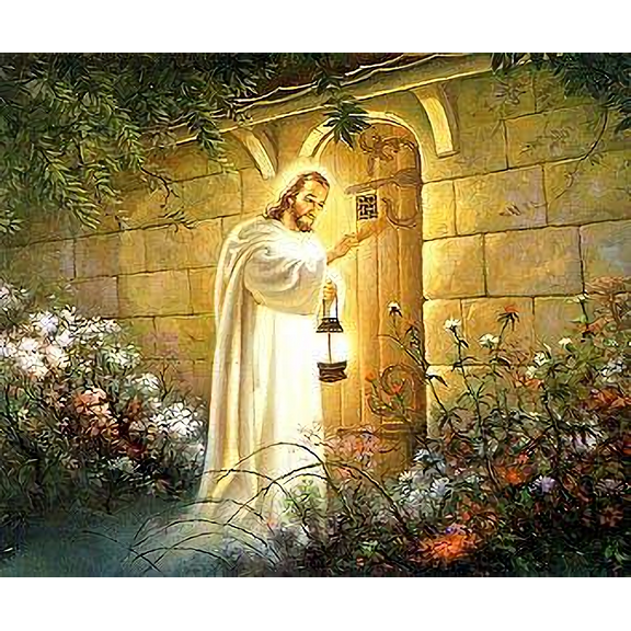 5D Diamond Painting Kits, Full Drill Religious Diamond Paintings Christianity Mosaic Painting DIY Wall Decor, 12"x16" (Picture#16)
